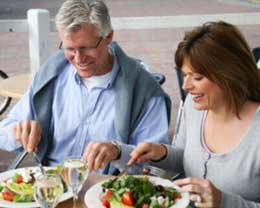 Man and Woman Eating a Healthy meal