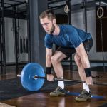 man performing deadlift