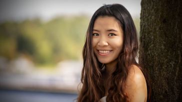 woman smiling