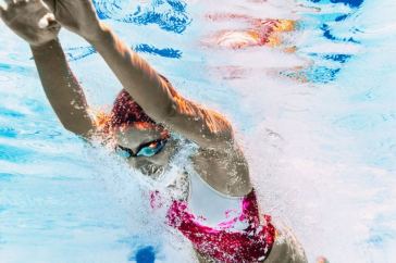 teenager swimming