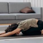 woman performing yoga