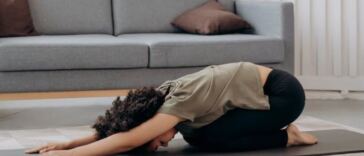 woman performing yoga