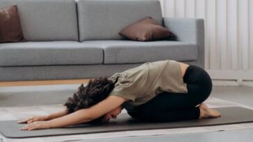 woman performing yoga