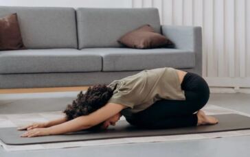 woman performing yoga